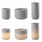 Vase avec éclairage de jardin ou salon design moderne coloré - Cilindrostar Viadurini