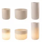 Vase avec éclairage de jardin ou salon design moderne coloré - Cilindrostar Viadurini