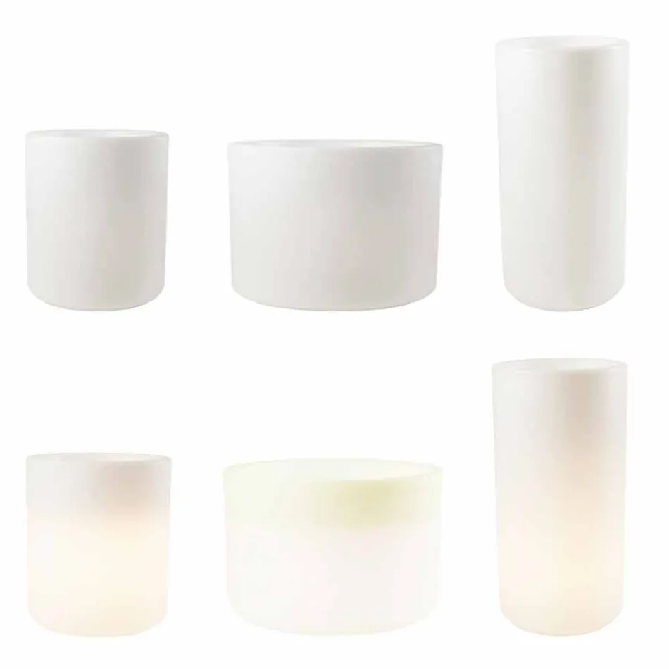 Vase avec éclairage de jardin ou salon design moderne coloré - Cilindrostar Viadurini