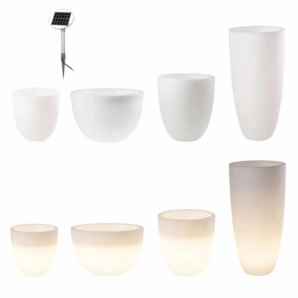 Vase avec éclairage LED ou solaire Design moderne de différentes tailles - Svasostar Viadurini