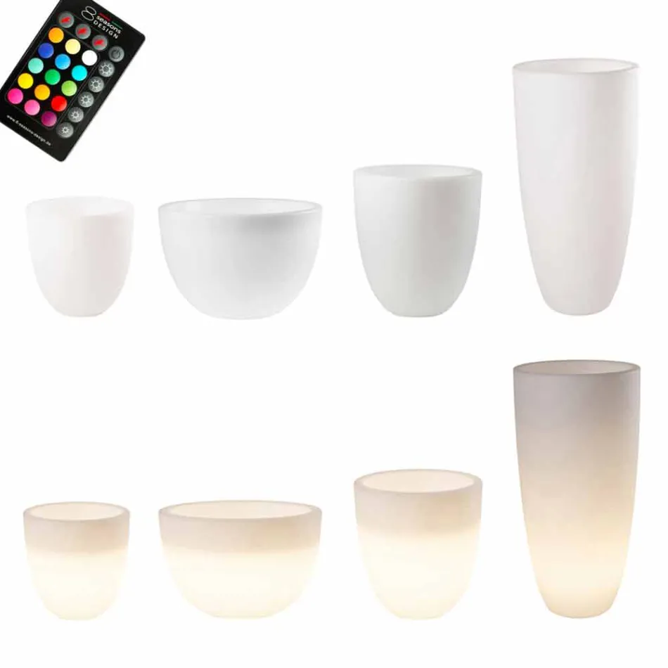 Vase avec éclairage LED ou solaire Design moderne de différentes tailles - Svasostar Viadurini