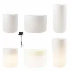 Vase avec éclairage solaire ou design LED pour intérieur ou extérieur - Cilindrostar Viadurini