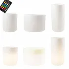 Vase avec éclairage solaire ou design LED pour intérieur ou extérieur - Cilindrostar Viadurini