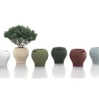 Vase d'extérieur en polyéthylène, disponible en différentes finitions et tailles, fabriqué en Italie - Loto Viadurini
