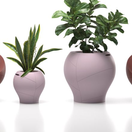Vase d'extérieur en polyéthylène, disponible en différentes finitions et tailles, fabriqué en Italie - Loto Viadurini