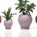 Vase d'extérieur en polyéthylène, disponible en différentes finitions et tailles, fabriqué en Italie - Selva