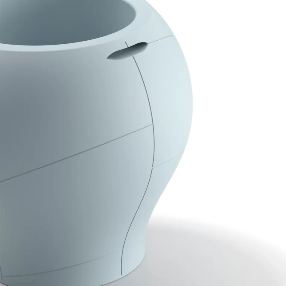 Vase d'extérieur en polyéthylène, disponible en différentes finitions et tailles, fabriqué en Italie - Loto Viadurini