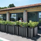 Vase d'extérieur en polyéthylène coloré 2 tailles Made in Italy - Barbia Viadurini