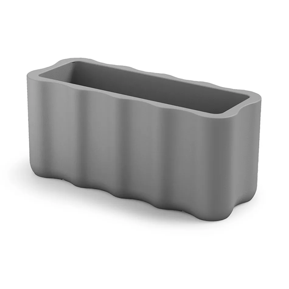 Vase d'extérieur en polyéthylène coloré fabriqué en Italie - Messy Viadurini