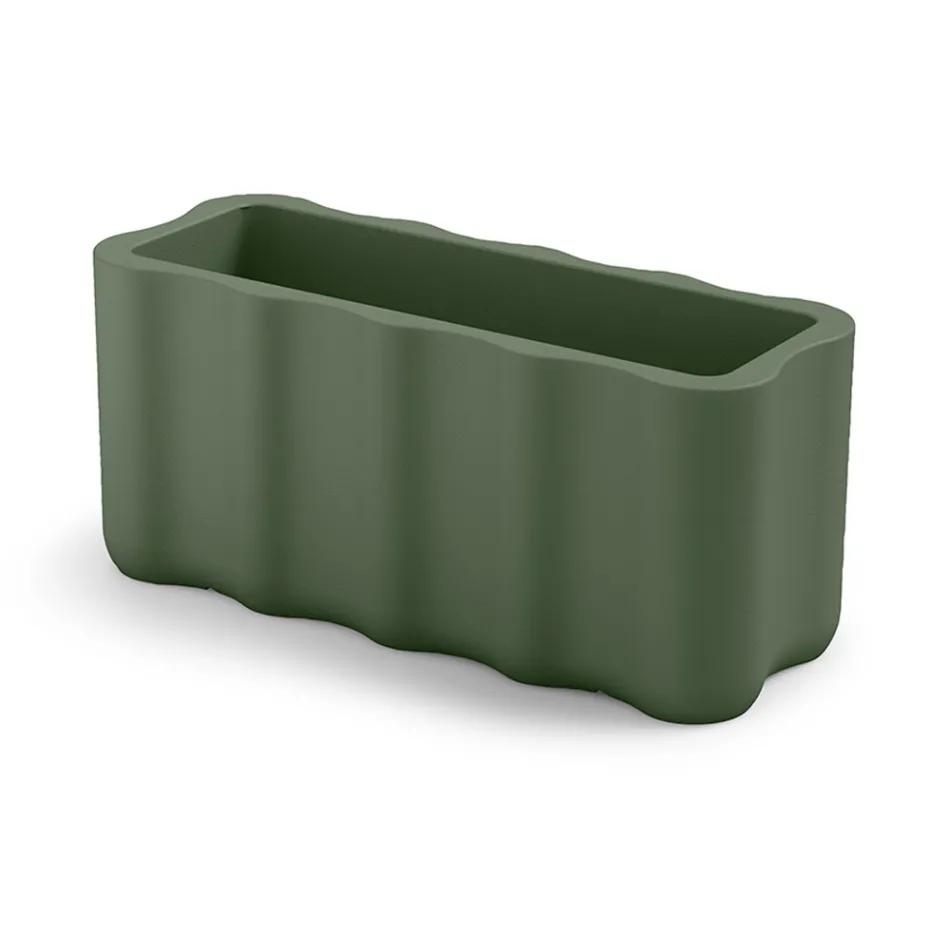 Vase d'extérieur en polyéthylène coloré fabriqué en Italie - Messy Viadurini