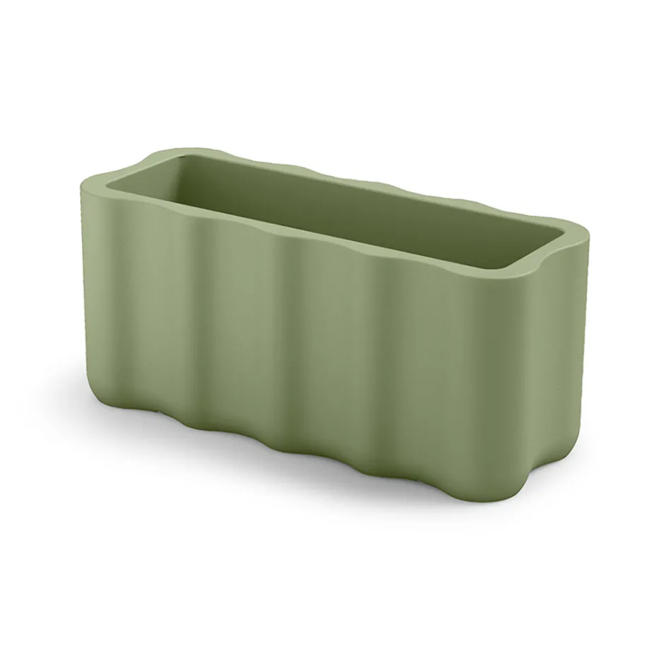 Vase d'extérieur en polyéthylène coloré fabriqué en Italie - Messy Viadurini