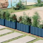 Vase d'extérieur en polyéthylène coloré fabriqué en Italie - Messy Viadurini