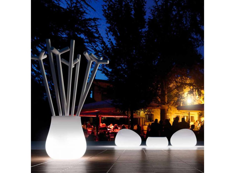 Vase Drop design lumineux d'extérieur en polyéthylène fabriqué en Italie - Monita Viadurini