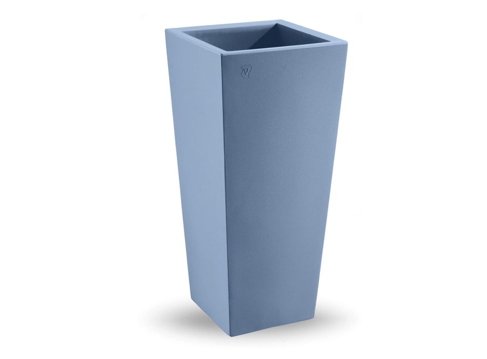 Vase d'extérieur carré en polyéthylène coloré Made in Italy - Marilard Viadurini