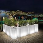 Pot de jardin Bright en polyéthylène blanc Made in Italy - Crizia Viadurini