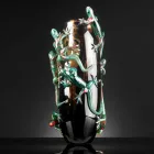 Vase d'intérieur fait main en verre coloré avec geckos Made in Italy - Geco Viadurini