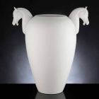Vase d'intérieur en céramique blanche ou or 24 carats fait à la main en Italie - Jacky Viadurini