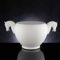 Vase d'intérieur en céramique blanche ou or 24 carats fait à la main en Italie - Jacky