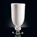 Vase d'intérieur en verre blanc fabriqué à la main en Italie - Crezia