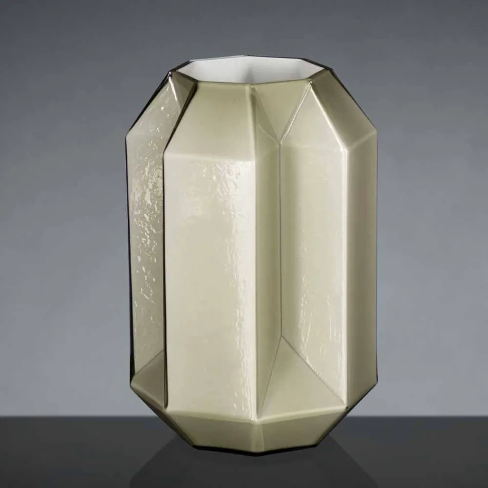 Vase d'intérieur en verre poli fabriqué à la main en Italie - Flock Viadurini