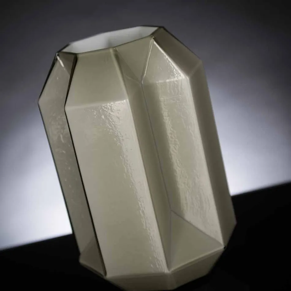 Vase d'intérieur en verre poli fabriqué à la main en Italie - Flock Viadurini