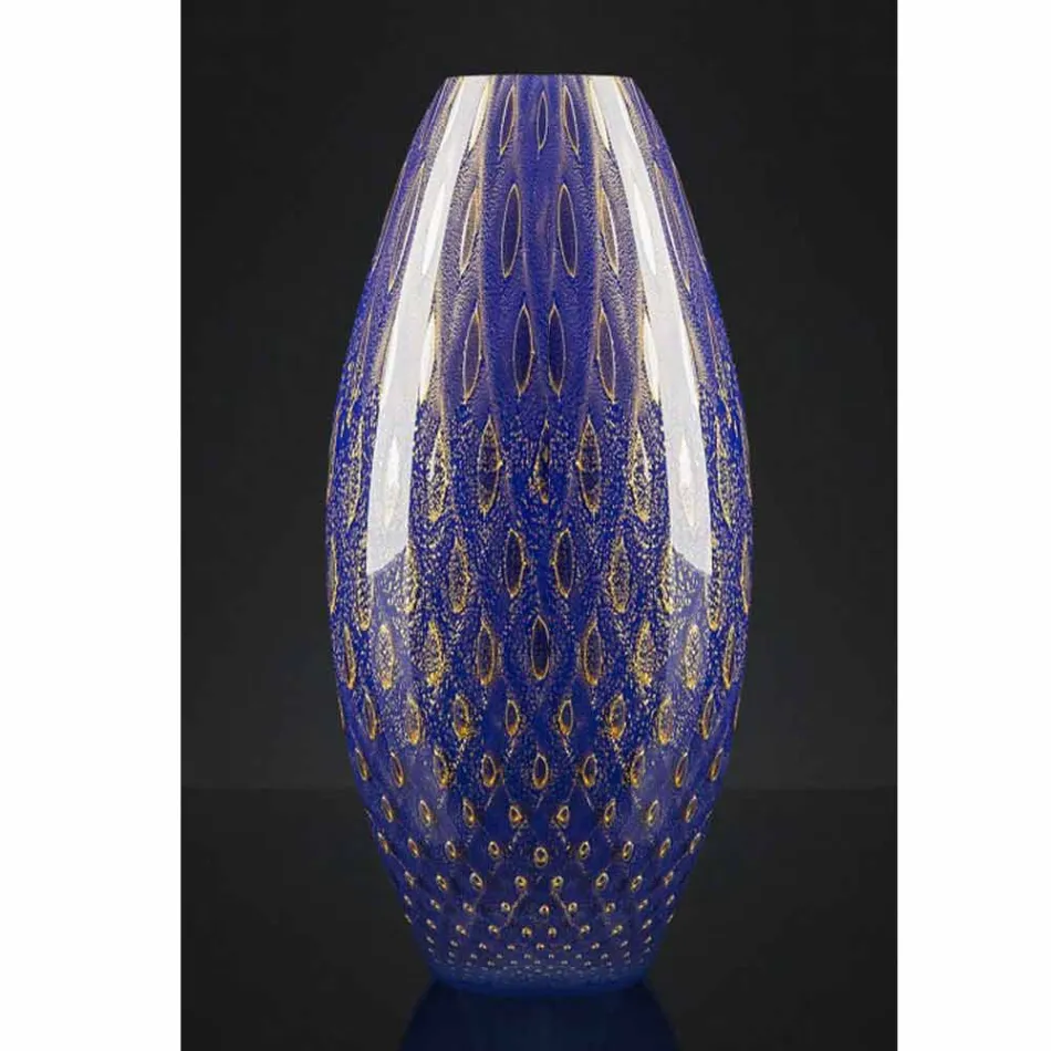 Vase d'intérieur en verre soufflé de Murano coloré fabriqué en Italie - Asper Viadurini