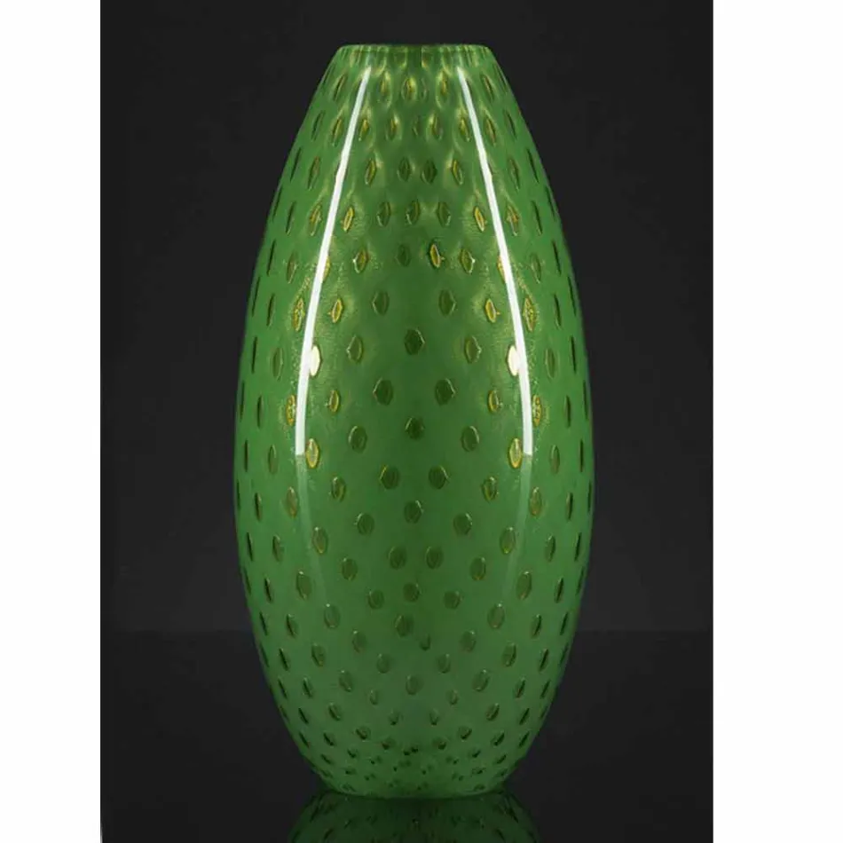 Vase d'intérieur en verre soufflé de Murano coloré fabriqué en Italie - Asper Viadurini