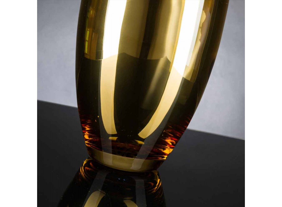 Vase d'intérieur en verre soufflé finition dorée fait à la main en Italie - Taka Viadurini