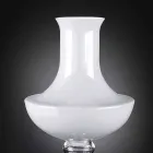Vase d'intérieur moderne en verre blanc et transparent fabriqué en Italie - Portos Viadurini