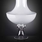 Vase d'intérieur moderne en verre blanc et transparent fabriqué en Italie - Portos Viadurini