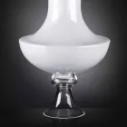 Vase d'intérieur moderne en verre blanc et transparent fabriqué en Italie - Portos Viadurini