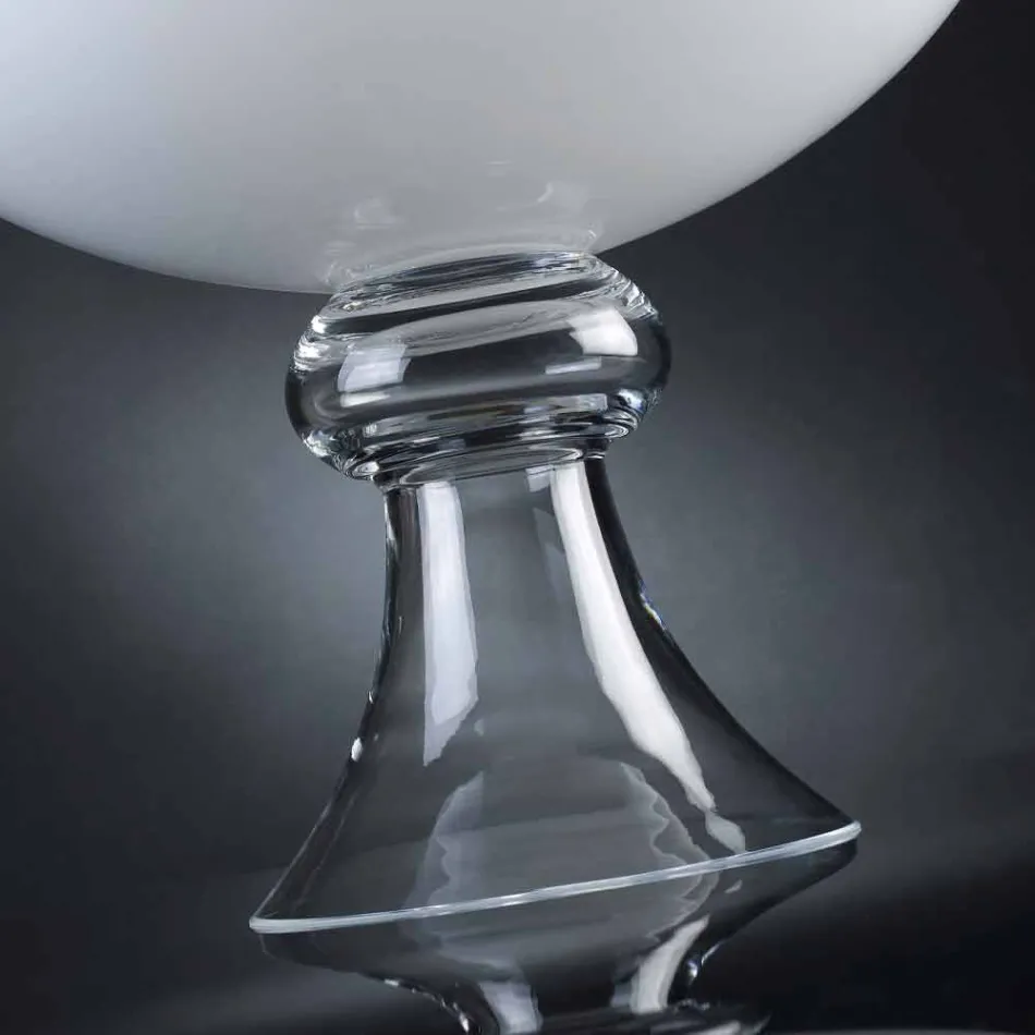 Vase d'intérieur moderne en verre blanc et transparent fabriqué en Italie - Portos Viadurini