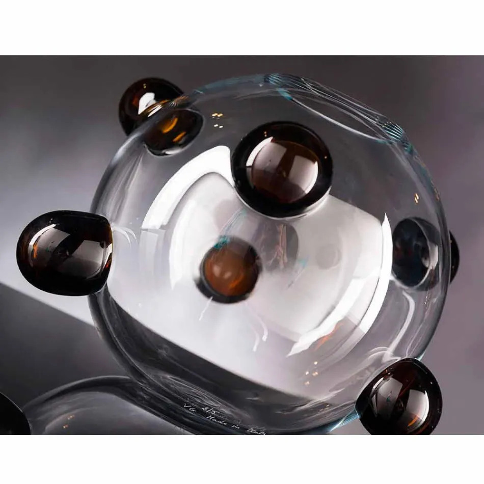 Vase d'intérieur rond en verre de Murano soufflé fabriqué en Italie - Astore Viadurini