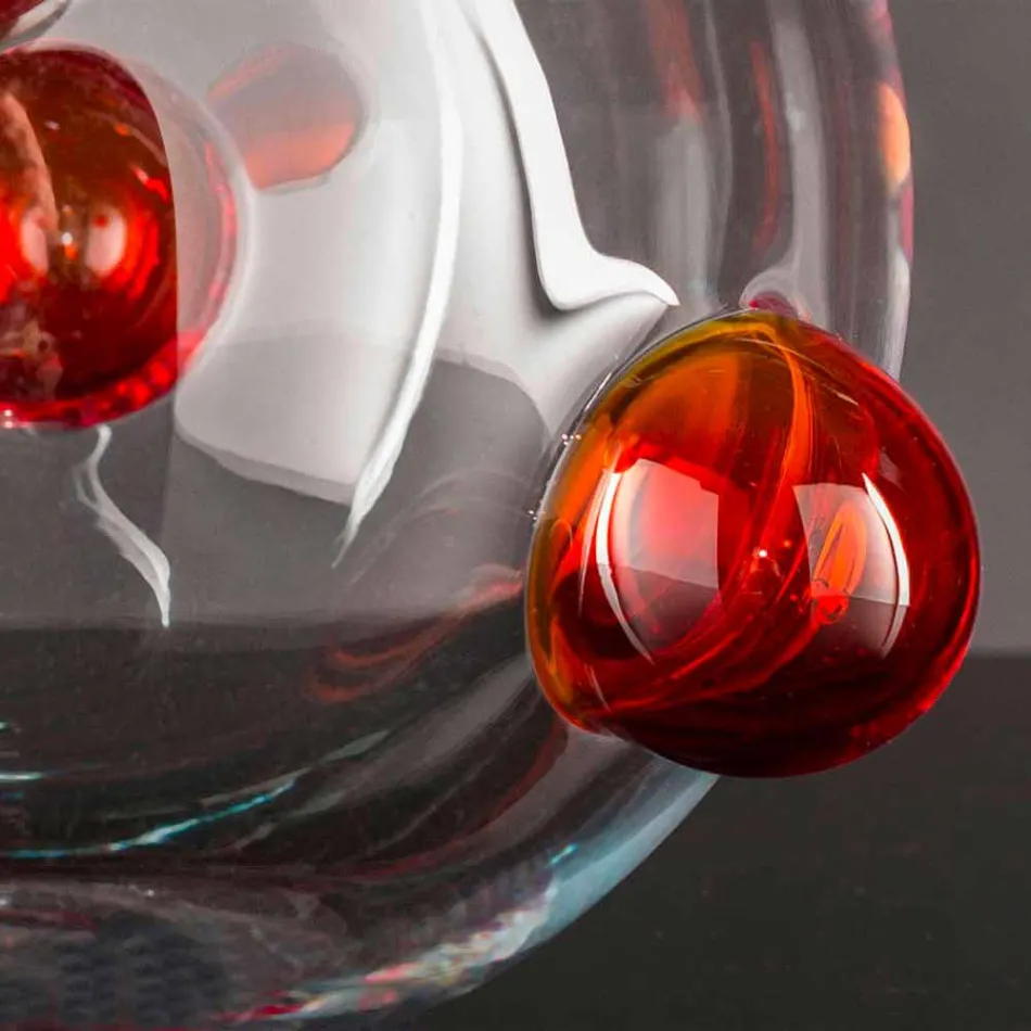 Vase d'intérieur rond en verre de Murano soufflé fabriqué en Italie - Astore Viadurini