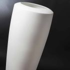 Grand vase décoratif en céramique blanche fabriqué en Italie - Jacky Viadurini