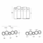 Vase décoratif de couleur Slide Bamboo design moderne fabriqué en Italie Viadurini