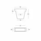 Vase décoratif coloré Slide Le vase moderne en polyéthylène fabriqué en Italie Viadurini