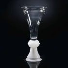 Vase en verre décoratif d'intérieur avec base blanche fabriqué en Italie - Catia Viadurini
