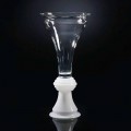 Vase en verre décoratif d'intérieur avec base blanche fabriqué en Italie - Catia