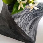 Vase Design Décoratif en Bardiglio ou Marbre de Carrare Made in Italy - Prisma Viadurini