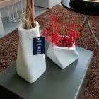 Vase Design Décoratif en Bardiglio ou Marbre de Carrare Made in Italy - Prisma Viadurini