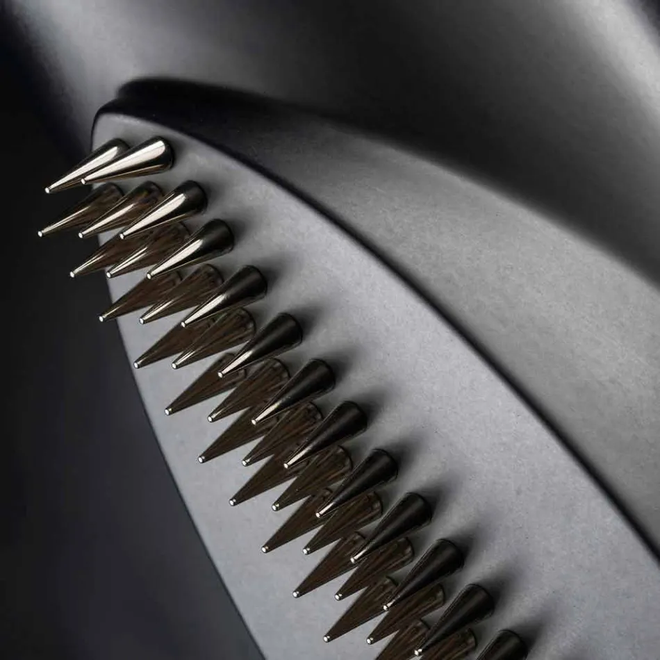 Vase Décoratif en Céramique Noir Mat Fabriqué à la Main en Italie - Medina Viadurini