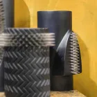 Vase Décoratif en Céramique Noir Mat Fabriqué à la Main en Italie - Medina Viadurini