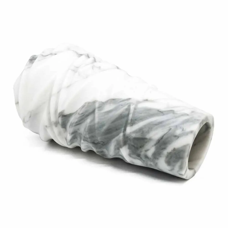 Vase Décoratif Arabesque en Marbre Fabriqué en Italie - Brock Viadurini