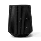 Vase Décoratif en Marbre de Carrare Blanc ou Design Portoro à Rayures - Le Caire Viadurini