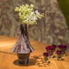 Vase Décoratif en Marbre Rouge avec Veines Blanches Fabriqué en Italie - Original Viadurini