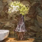 Vase Décoratif en Marbre Rouge avec Veines Blanches Fabriqué en Italie - Original Viadurini