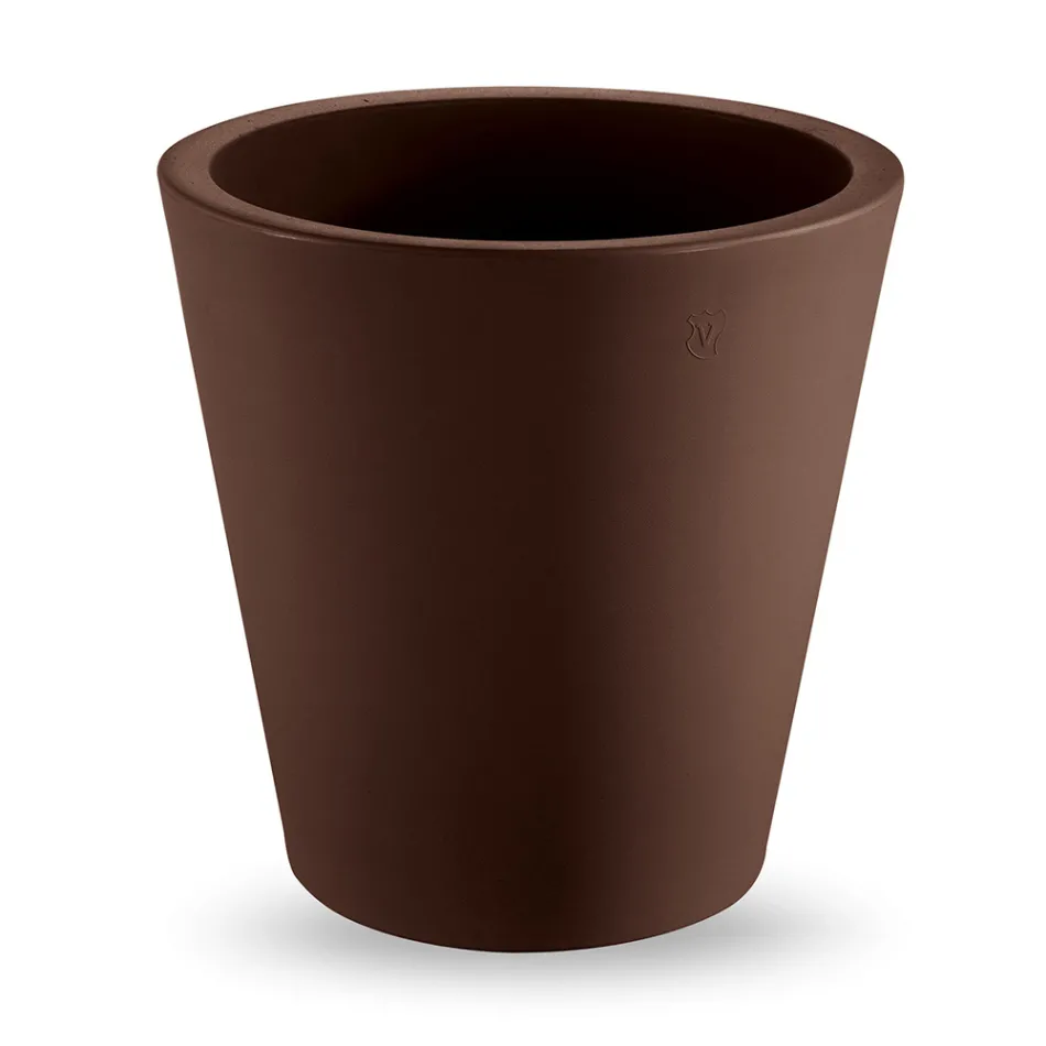 Vase décoratif rond en polyéthylène coloré fabriqué en Italie - Mengo Viadurini