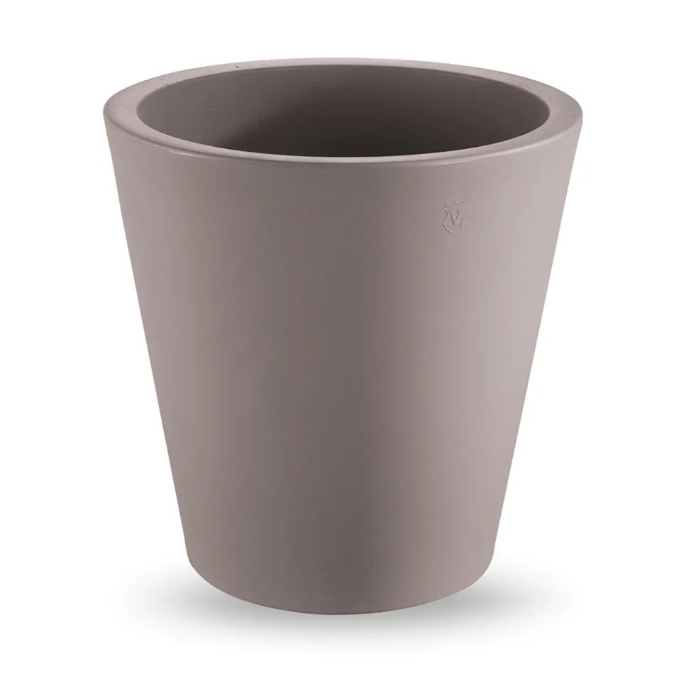 Vase décoratif rond en polyéthylène coloré fabriqué en Italie - Mengo Viadurini