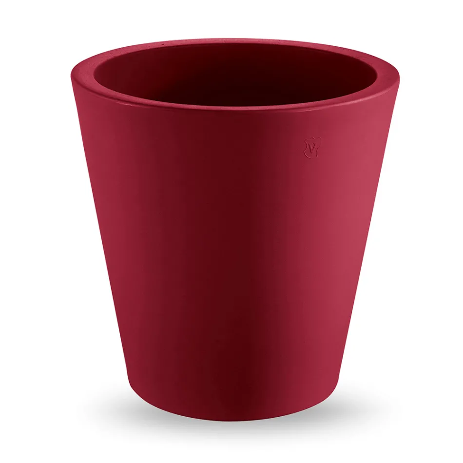 Vase décoratif rond en polyéthylène coloré fabriqué en Italie - Mengo Viadurini